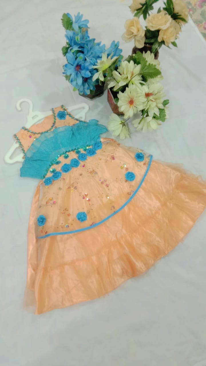 "Stylish Lawn Girls Frock – Summer Casual Wear"