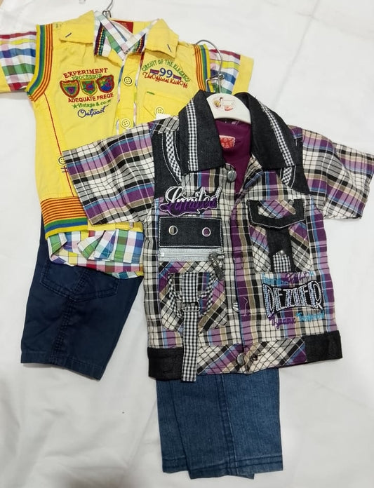 Stylish Kids Pants & Shirts Set – Comfortable & Trendy Outfit for Boys & Girls